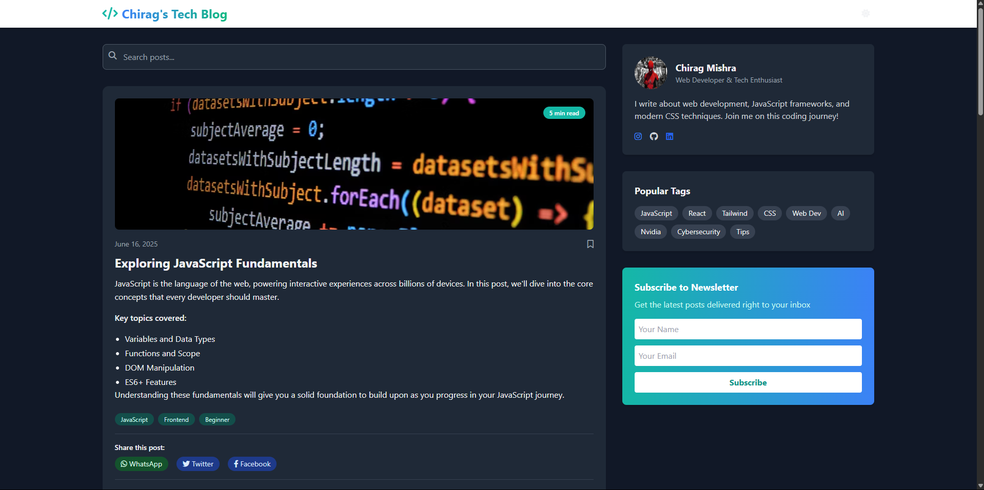 Blog Website
